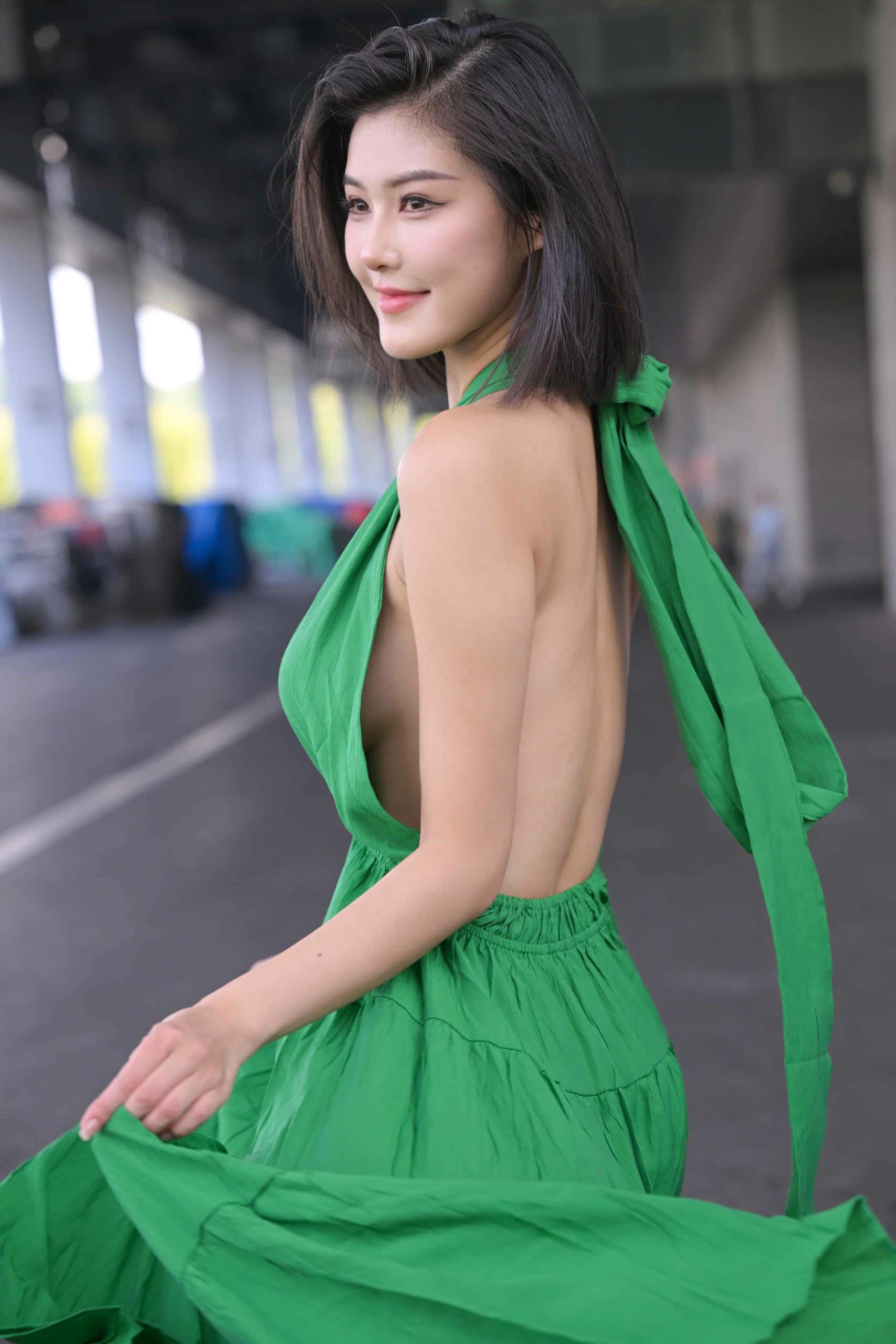 图片[3]-P4223 果绿色长裙 【97P】-妹妹图库